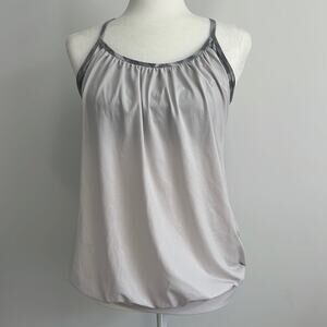 LULULEMON no limits tank white / blazer fossil size 10